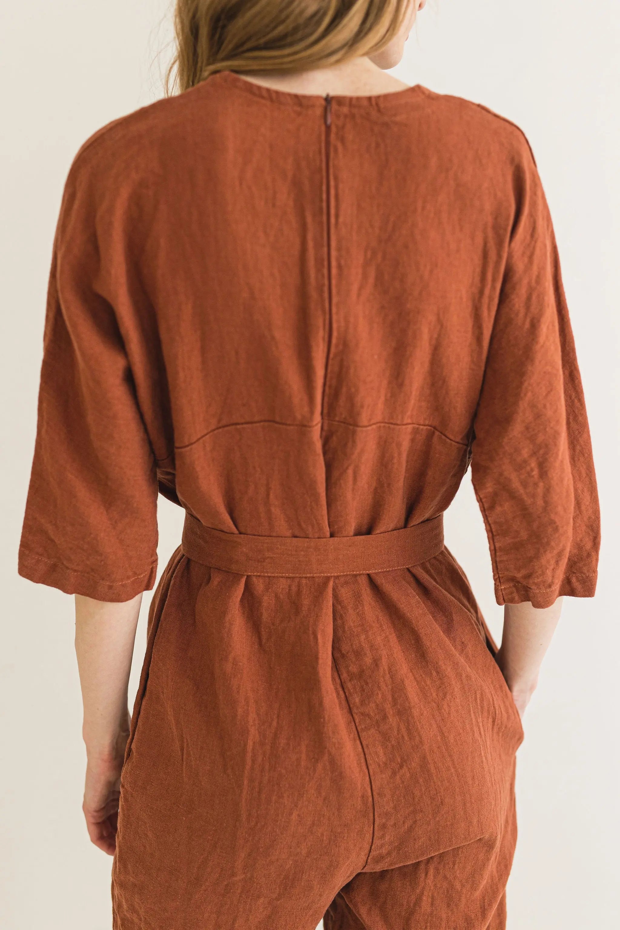Linen Jumpsuit with Kimono Style Sleeves, Overall for women Epic Linen