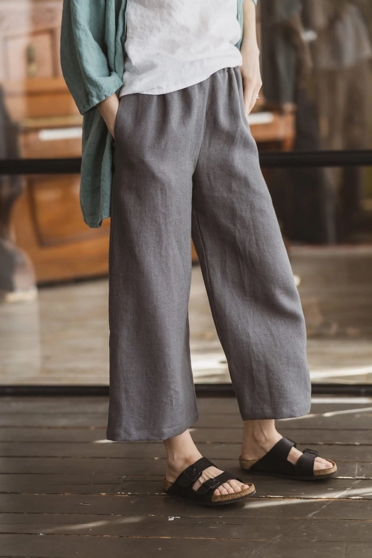 Heavyweight Wide Leg Linen Pants Epic Linen