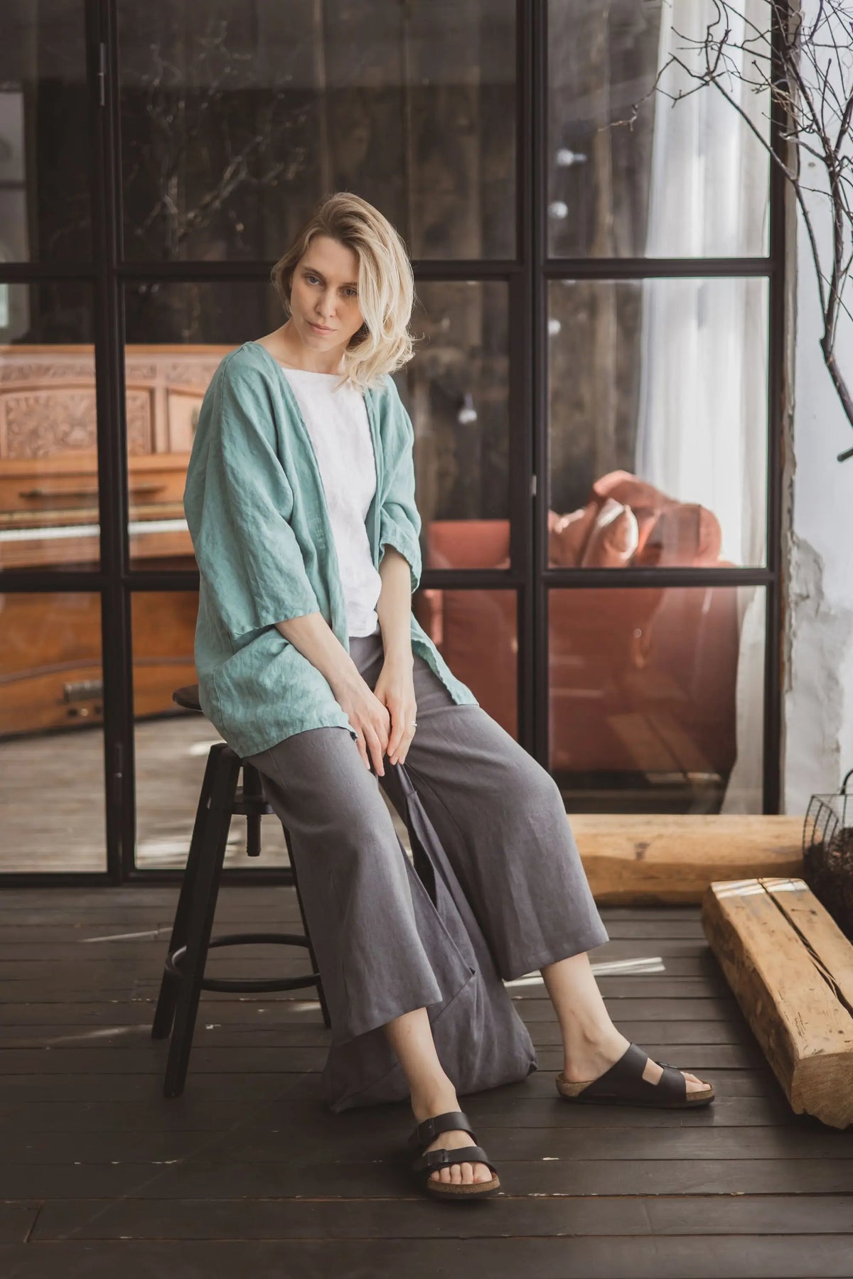 Heavyweight Wide Leg Linen Pants Epic Linen