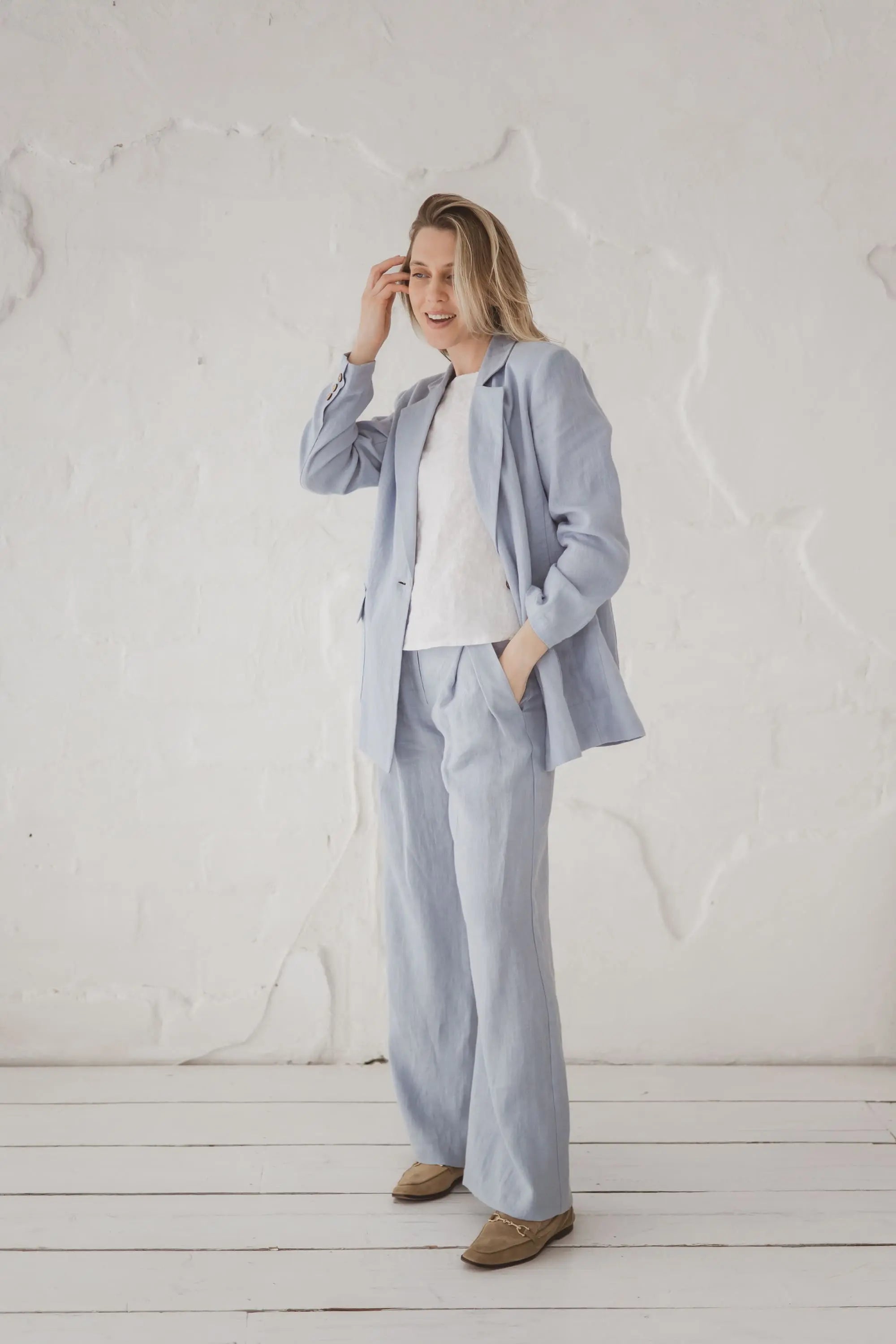 Minimalist Oversized Linen Blazer Epic Linen