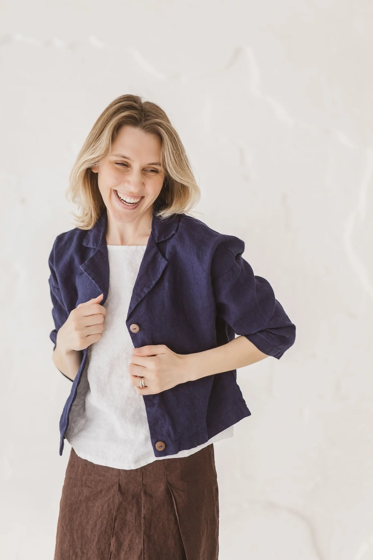 Cropped Linen Jacket - Margo