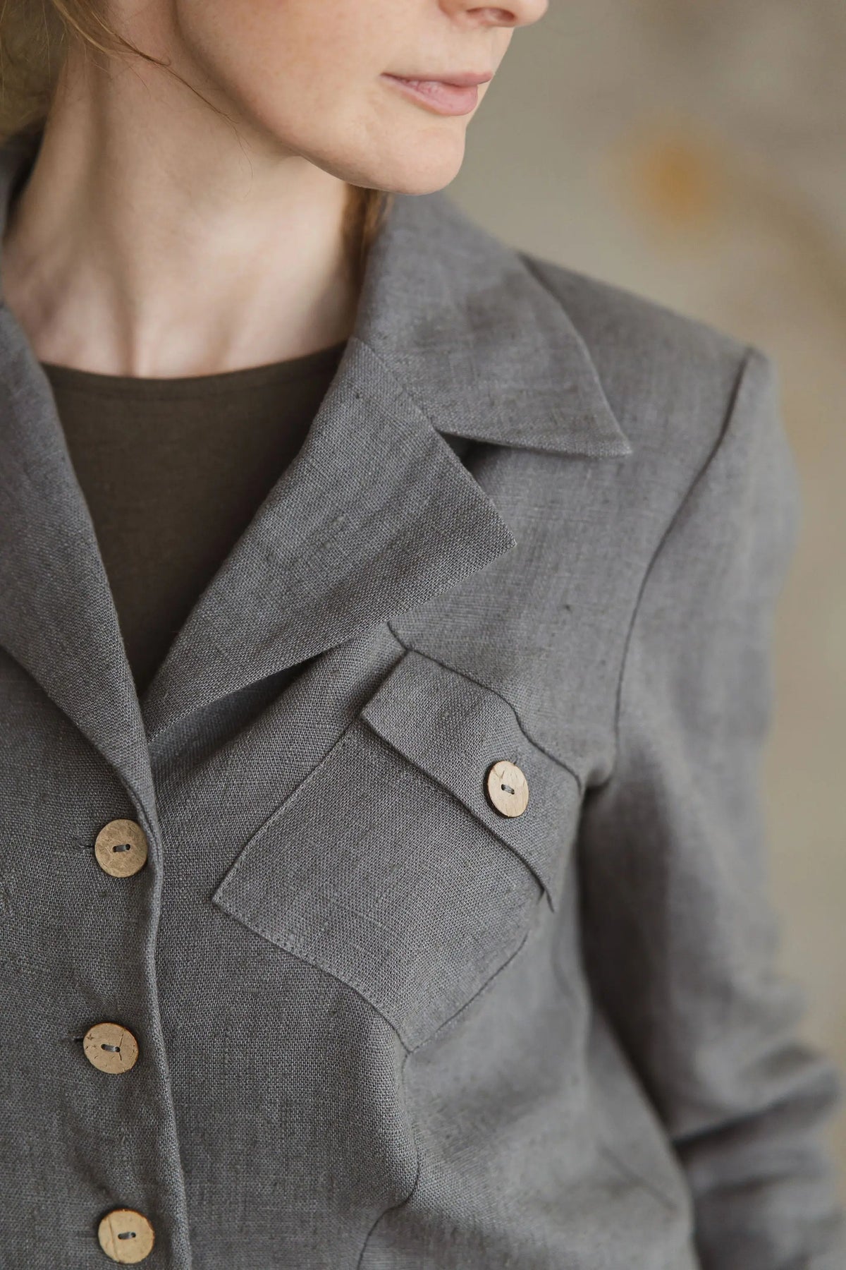 Versatile Cropped Linen Blazer Epic Linen