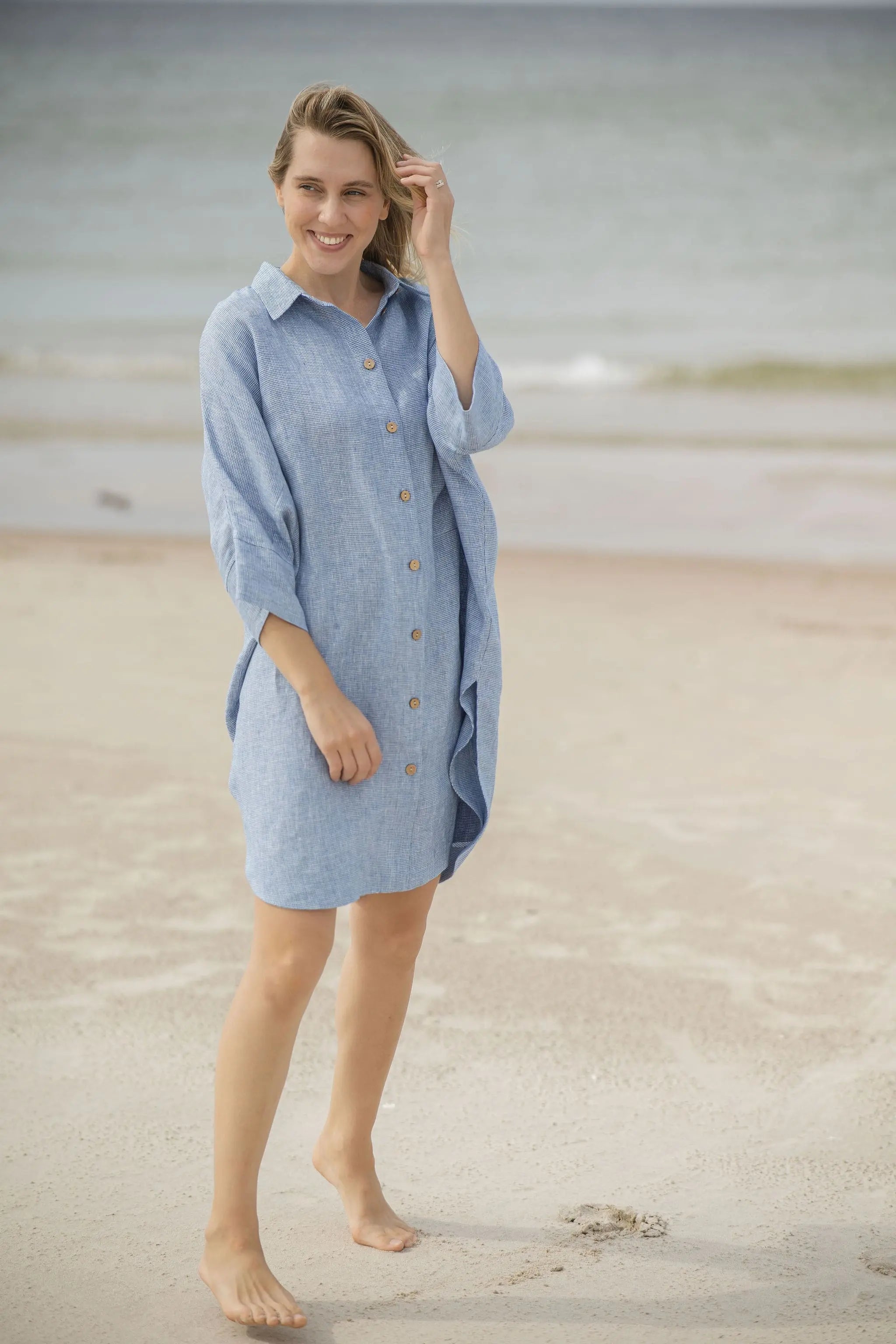 Oversized linneskjorta