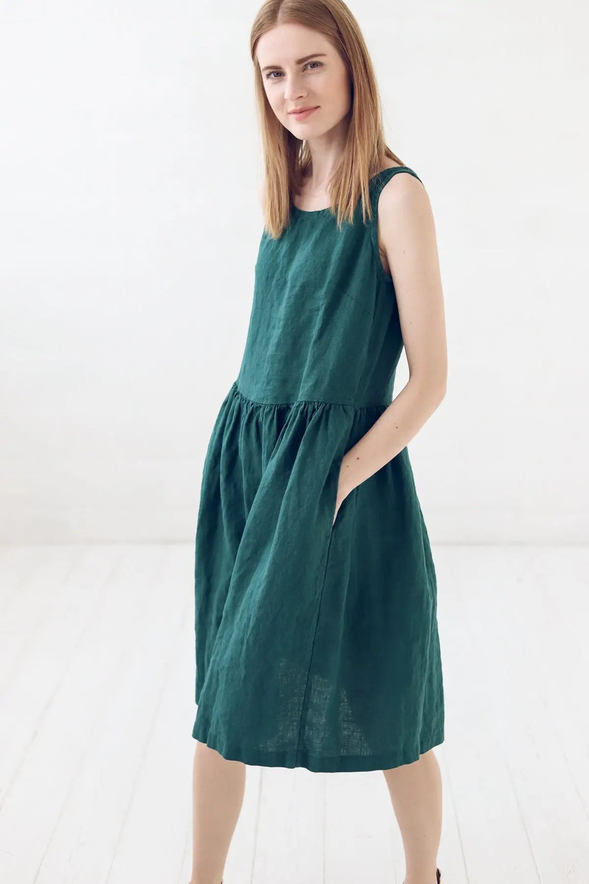 Linen Dress with Pockets Epic Linen