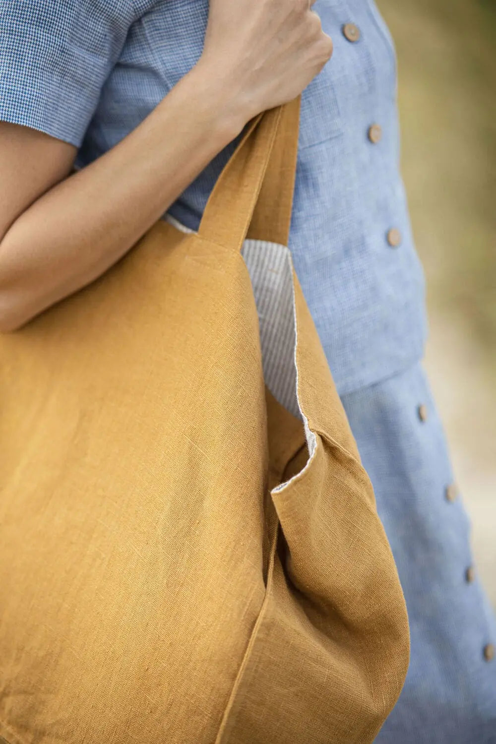 Senapsgul linneväska – The Golden Hour Carryall