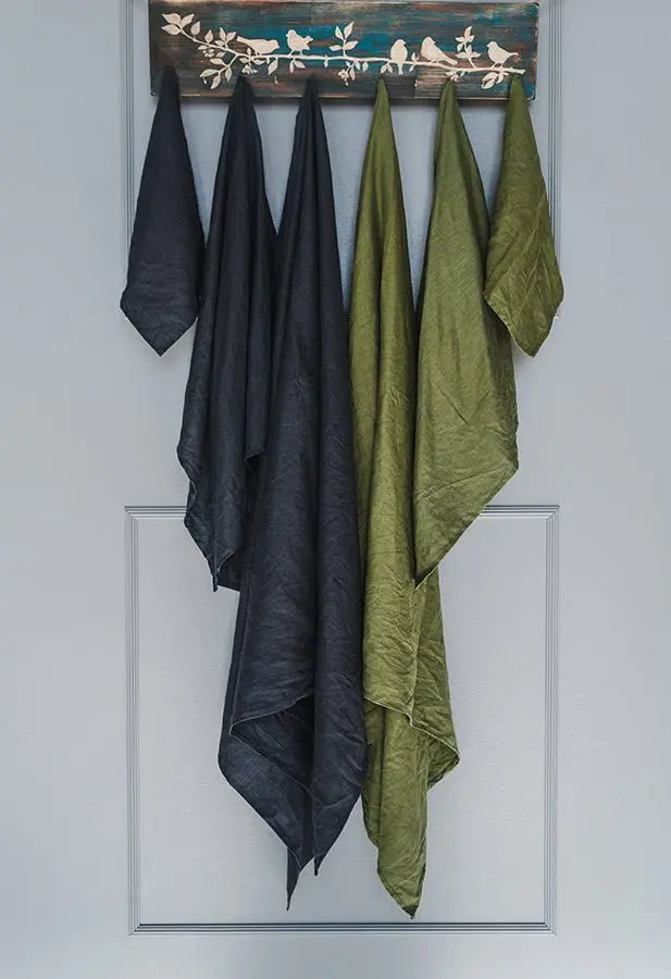 Set of 3 Linen Bath Towels in a gift box - Epic Linen luxury linen
