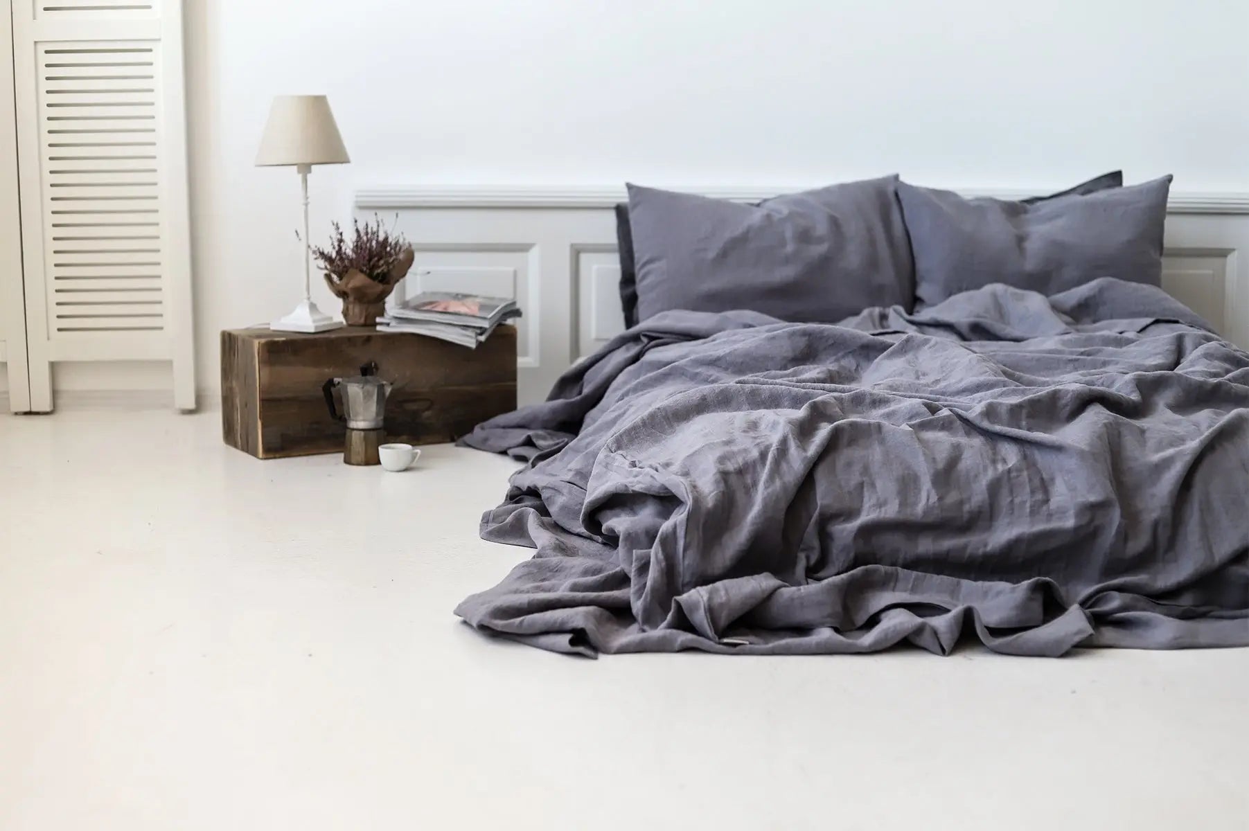 Soft Linen Duvet Cover Neutral Gray - Epic Linen luxury linen