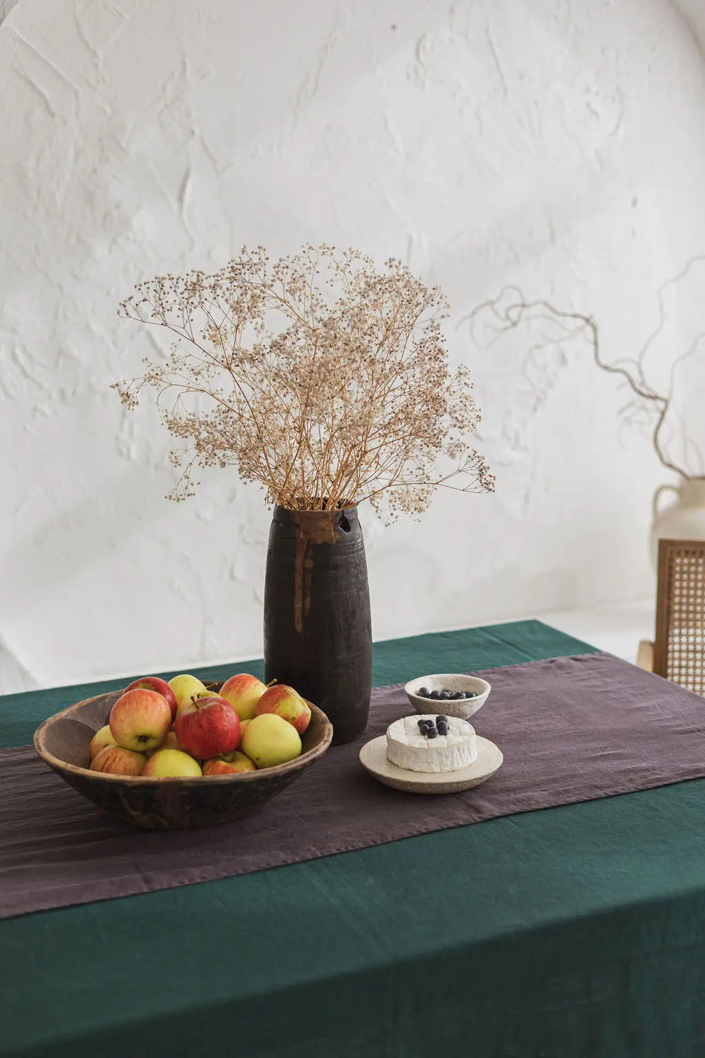 Natural Soft Dark Green Linen Tablecloth Epic Linen