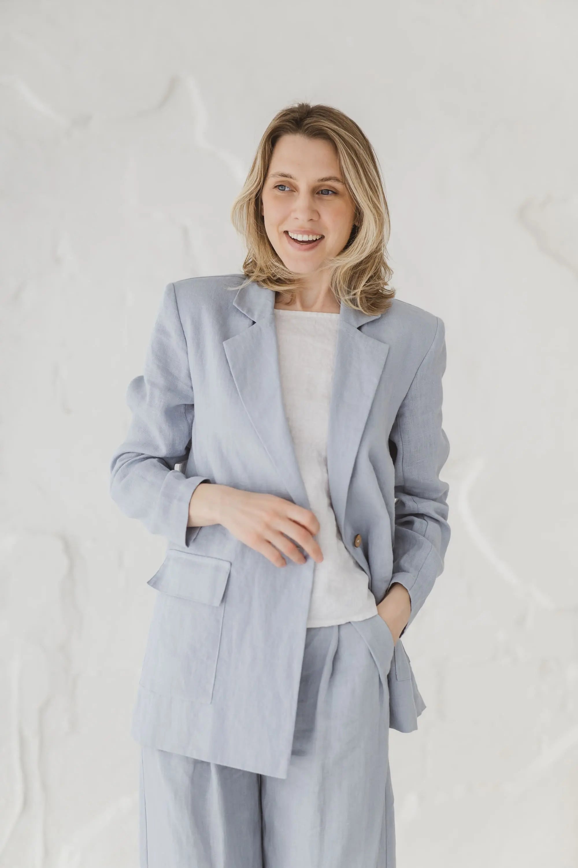 Minimalist Oversized Linen Blazer Epic Linen