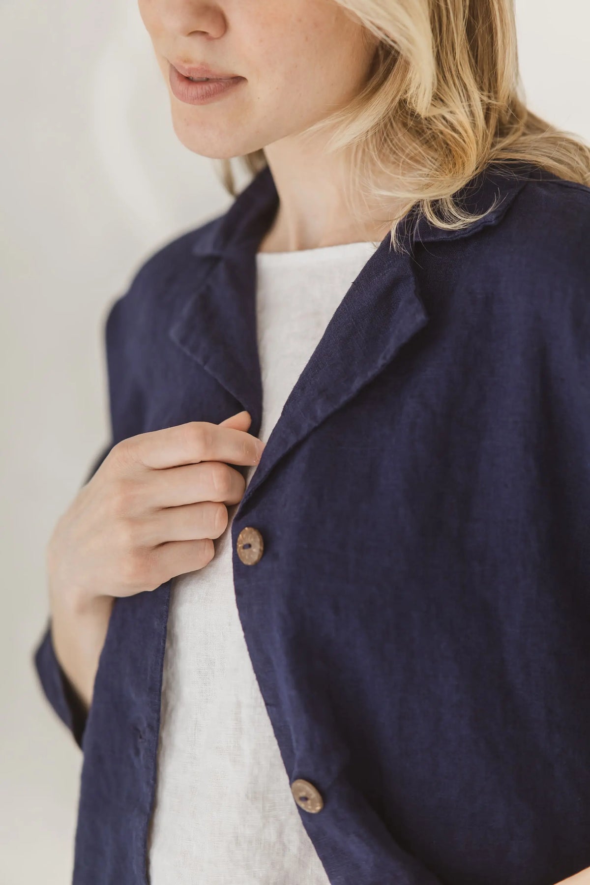 Cropped Linen Jacket - Margo