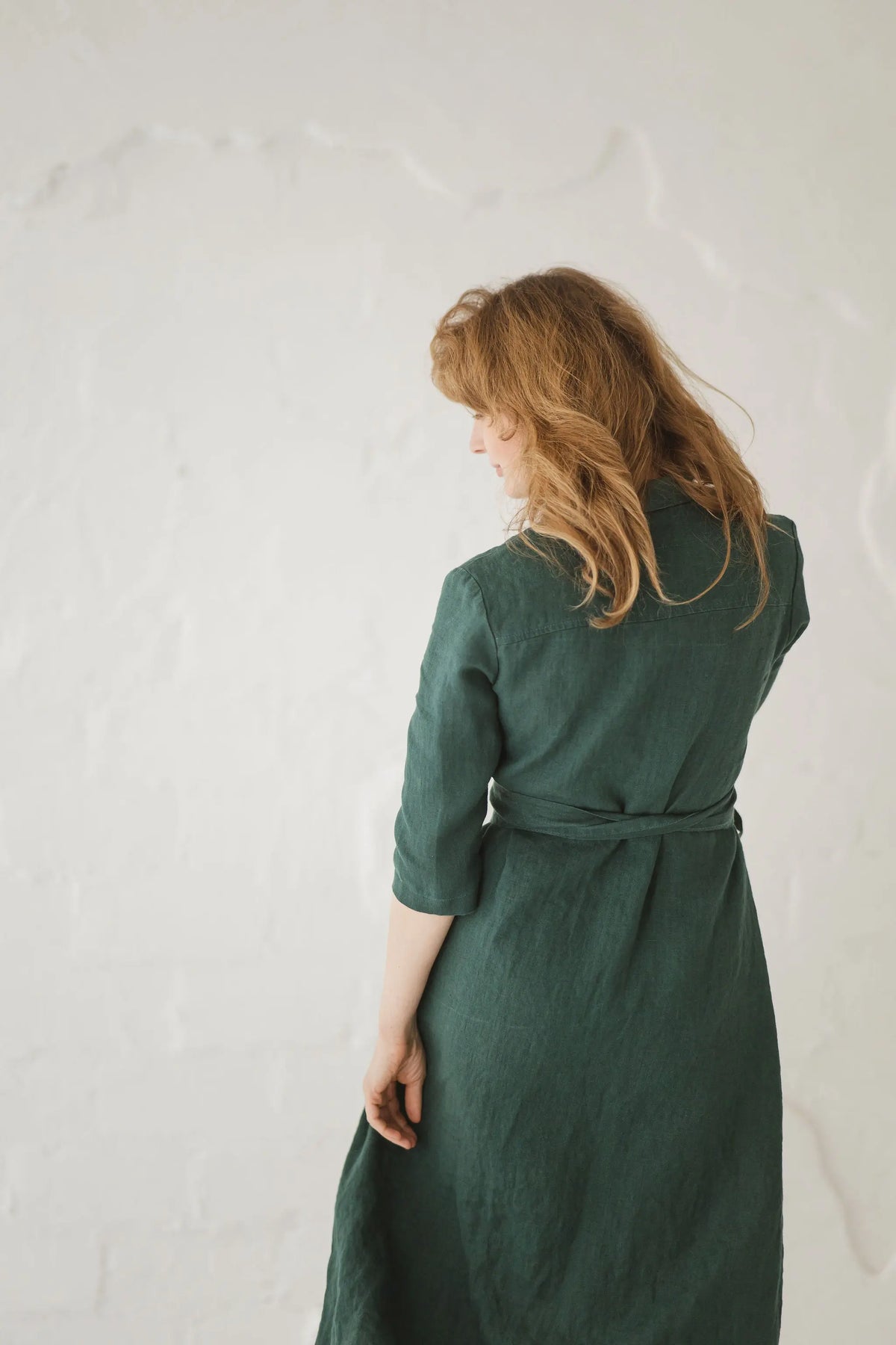Linen Wrap Dress with Belt Epic Linen