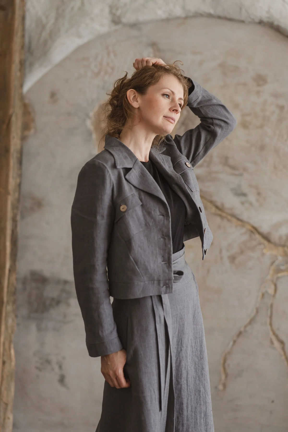 Versatile Cropped Linen Blazer Epic Linen