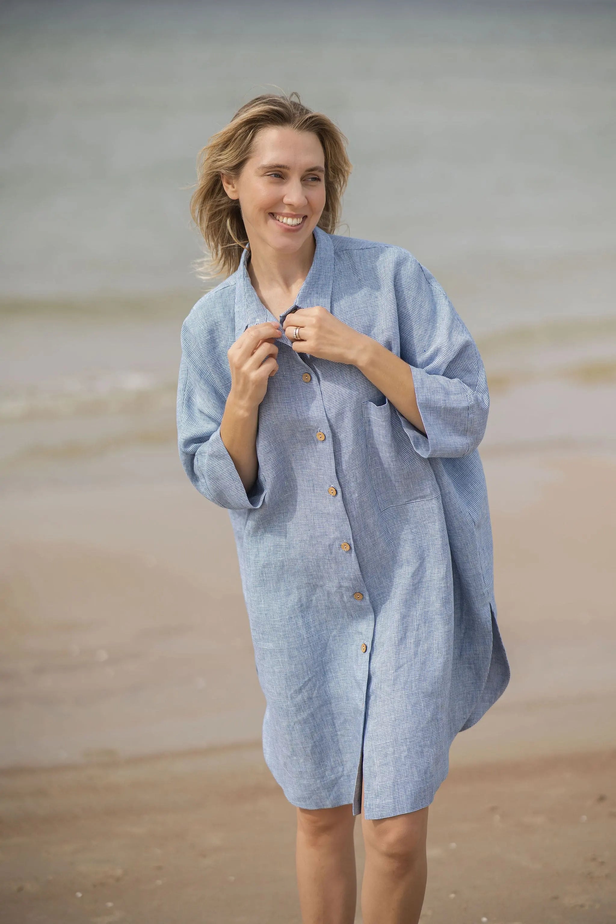Oversized linneskjorta
