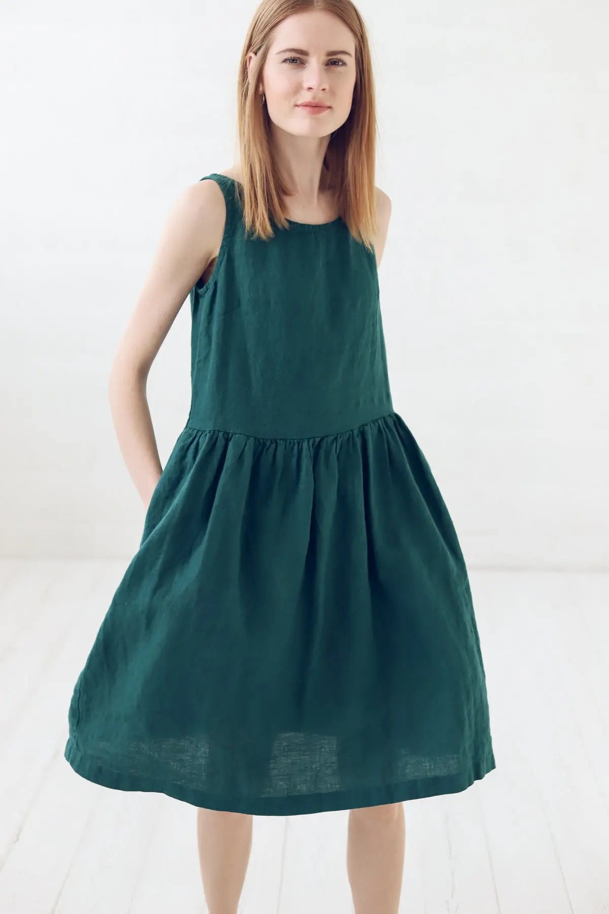 Linen Dress with Pockets Epic Linen