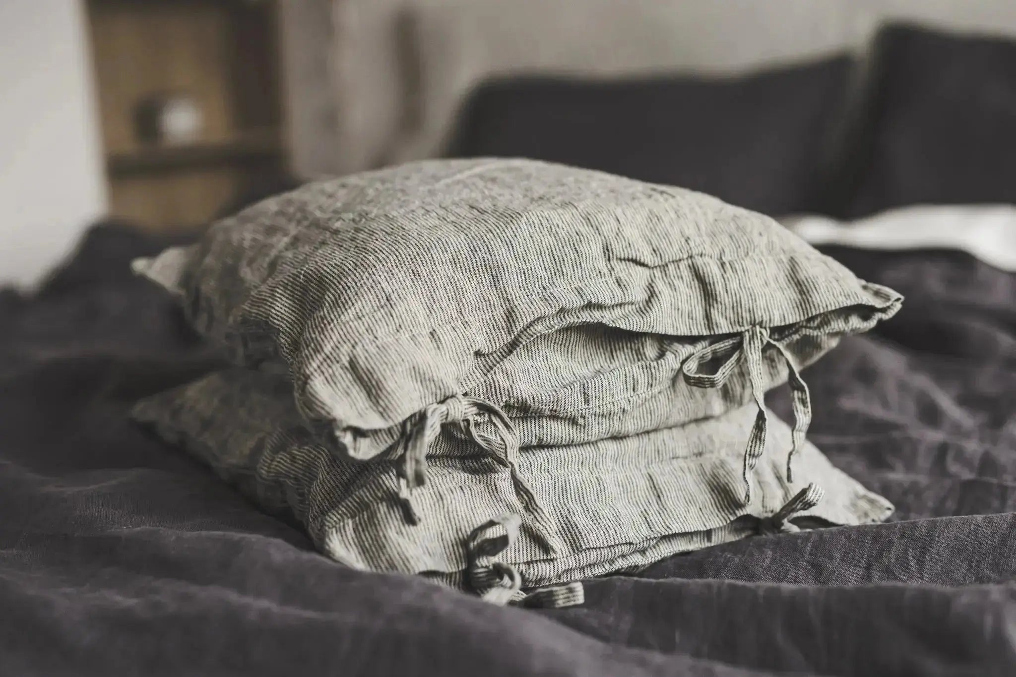 Linen Cushion Cover with Ties Epic Linen